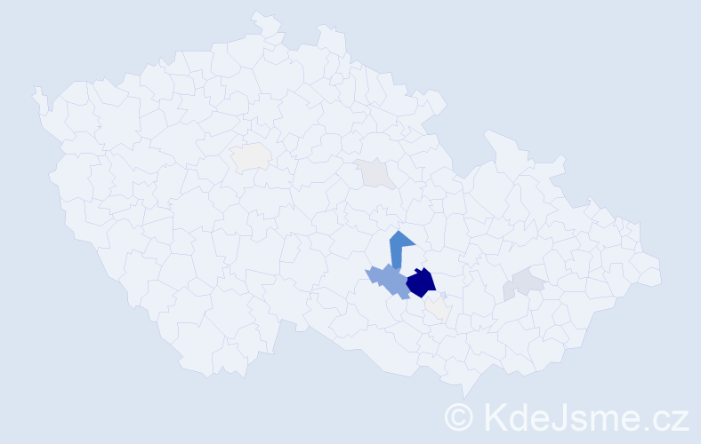Příjmení: 'Pestrová', počet výskytů 52 v celé ČR