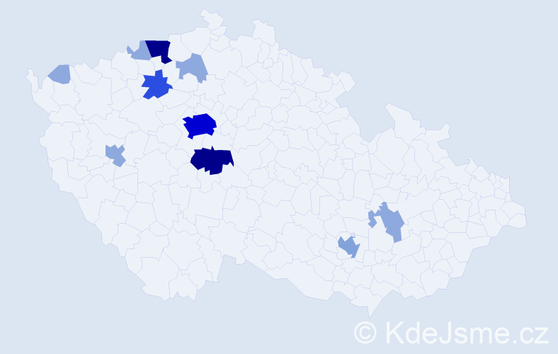 Příjmení: 'Wainer', počet výskytů 35 v celé ČR