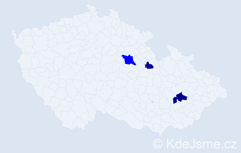 Příjmení: 'Lehnfeld', počet výskytů 5 v celé ČR