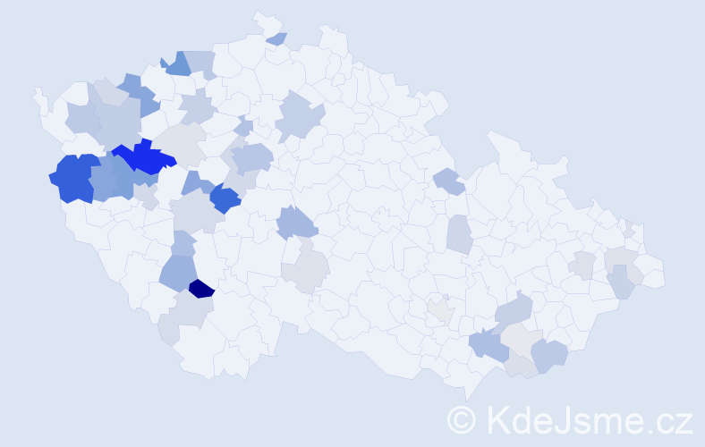 Příjmení: 'Plevka', počet výskytů 160 v celé ČR