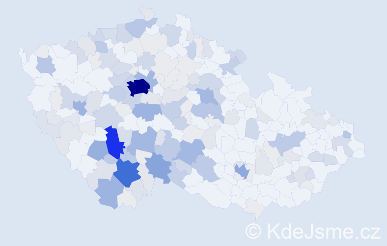 Příjmení: 'Hronek', počet výskytů 631 v celé ČR