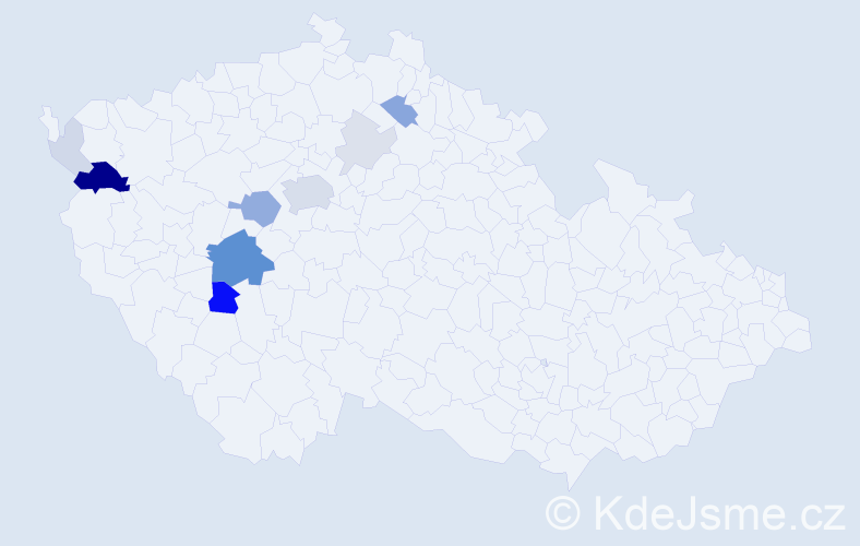 Příjmení: 'Mázdra', počet výskytů 35 v celé ČR