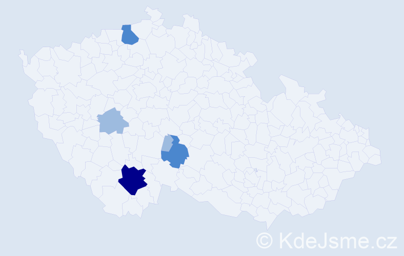 Příjmení: 'Chýšková', počet výskytů 10 v celé ČR