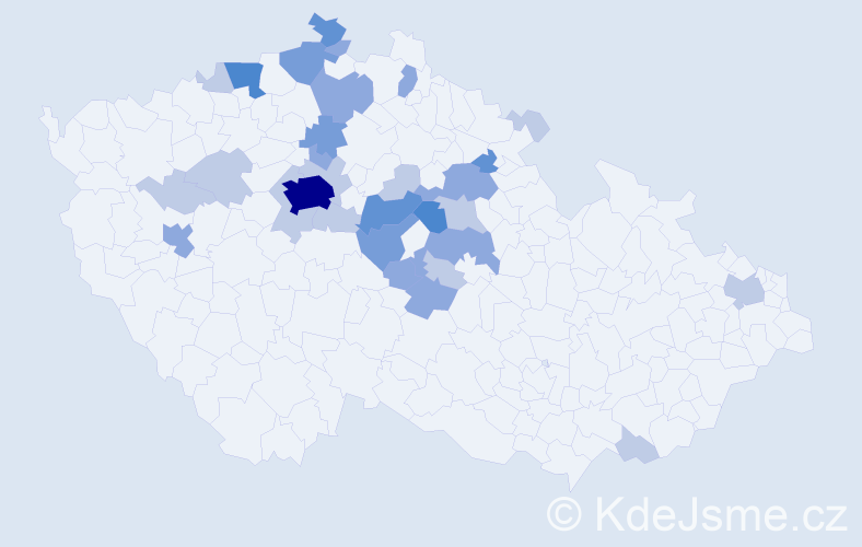 Příjmení: 'Semelková', počet výskytů 71 v celé ČR
