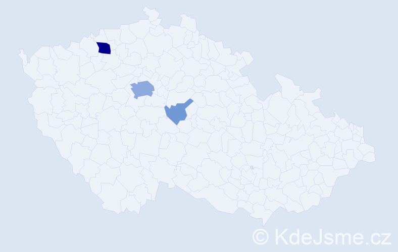 Příjmení: 'Solnář', počet výskytů 9 v celé ČR