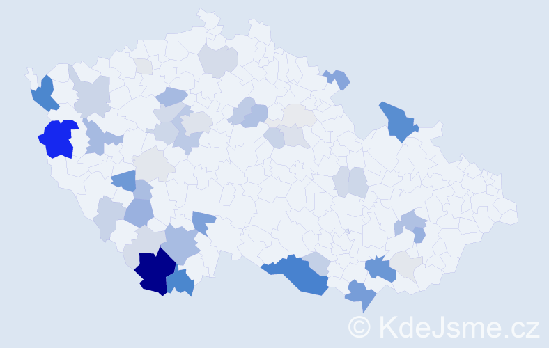 Příjmení: 'Rolníková', počet výskytů 177 v celé ČR