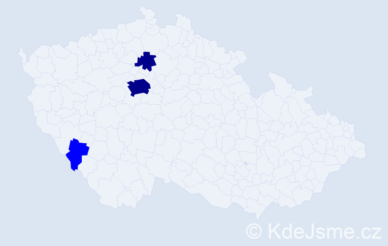 Příjmení: 'Chipak', počet výskytů 5 v celé ČR