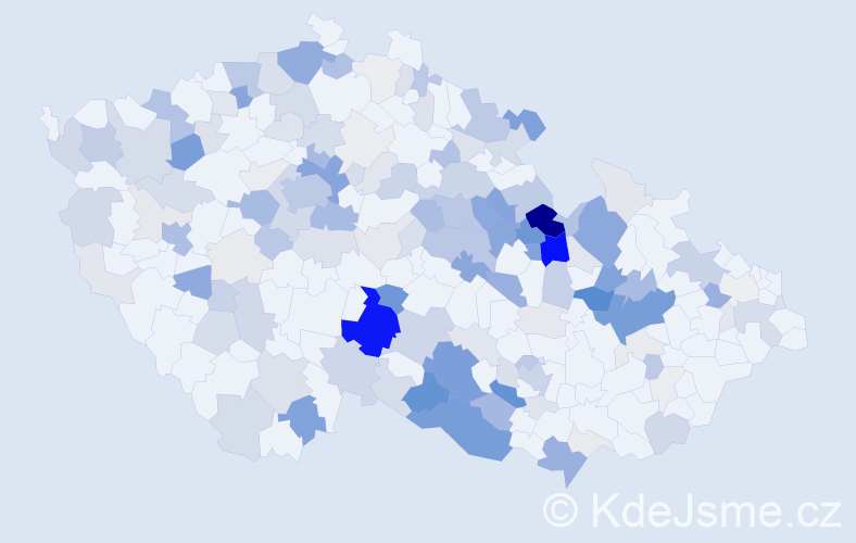 Příjmení: 'Vyhnálková', počet výskytů 553 v celé ČR