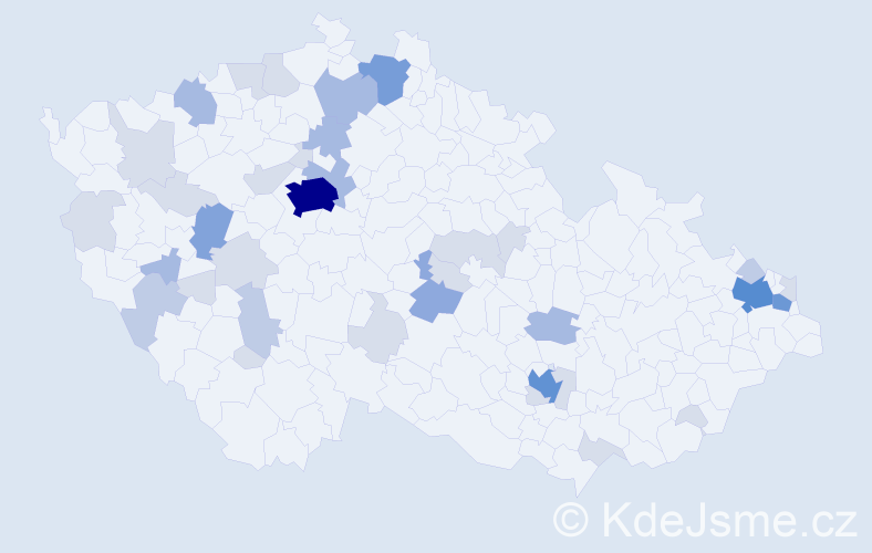 Příjmení: 'Toma', počet výskytů 101 v celé ČR