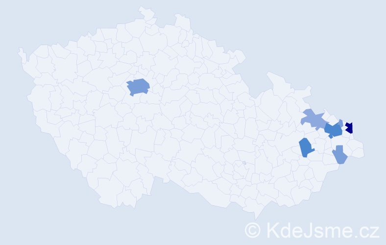 Příjmení: 'Folterová', počet výskytů 20 v celé ČR