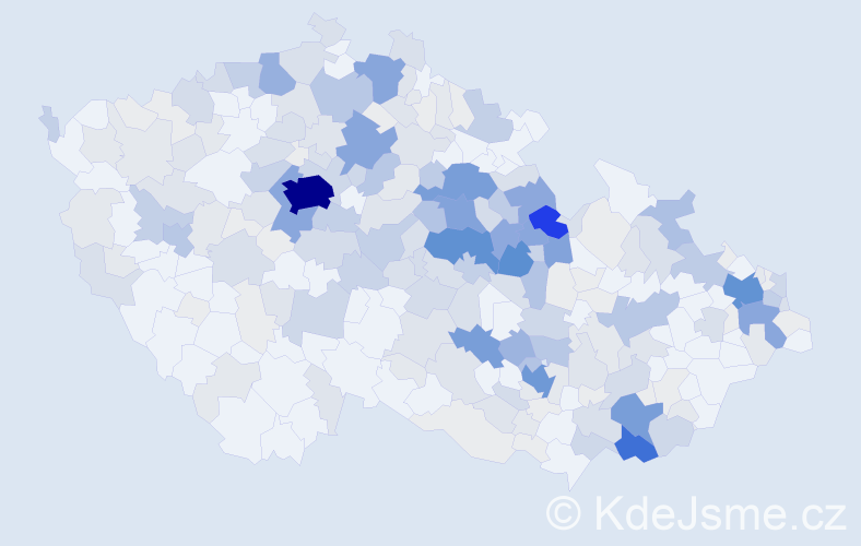 Příjmení: 'Motyčková', počet výskytů 1093 v celé ČR