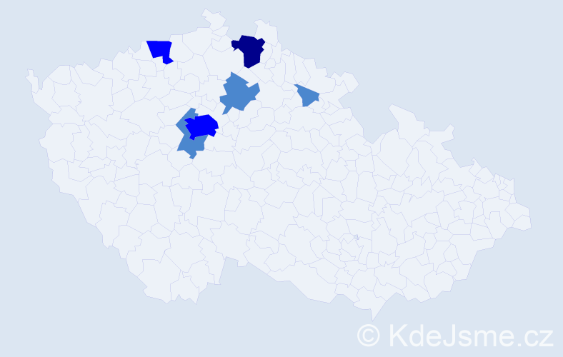 Příjmení: 'Malov', počet výskytů 10 v celé ČR