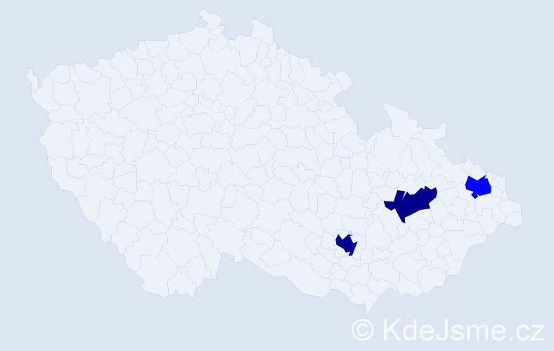 Příjmení: 'Tulec', počet výskytů 8 v celé ČR