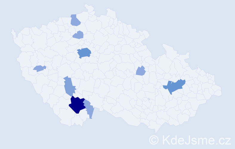 Příjmení: 'Sypal', počet výskytů 21 v celé ČR