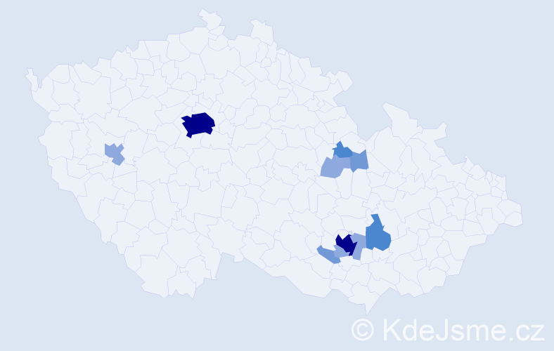 Příjmení: 'Domlátil', počet výskytů 26 v celé ČR