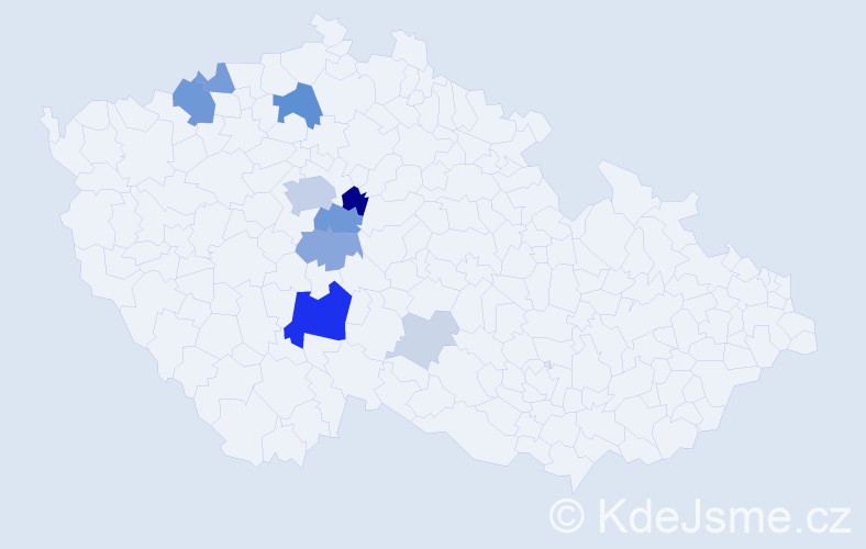 Příjmení: 'Kulvajtová', počet výskytů 37 v celé ČR