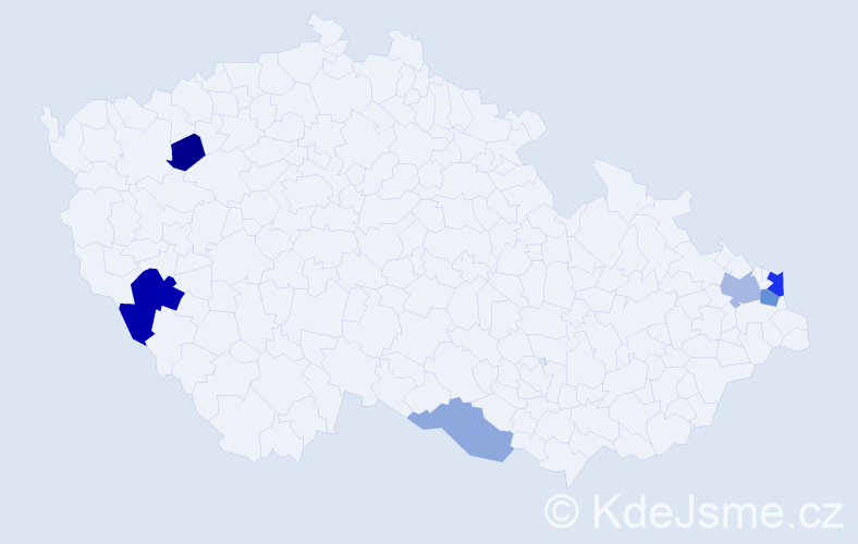 Příjmení: 'Paraničová', počet výskytů 12 v celé ČR