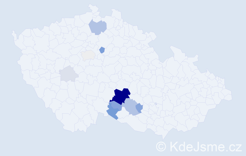 Příjmení: 'Štumar', počet výskytů 42 v celé ČR