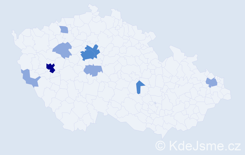 Příjmení: 'Follprechtová', počet výskytů 16 v celé ČR