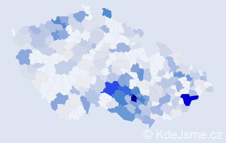 Příjmení: 'Filová', počet výskytů 978 v celé ČR