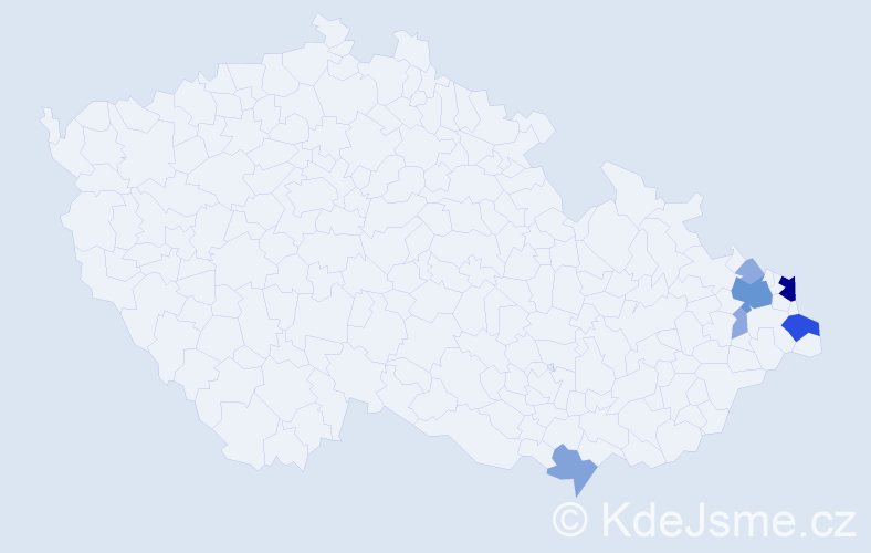 Příjmení: 'Krawczyková', počet výskytů 20 v celé ČR