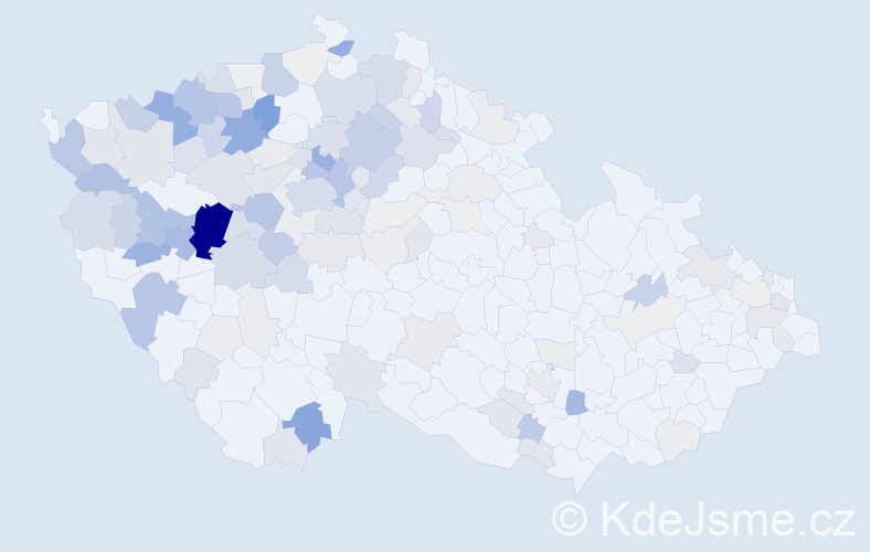 Příjmení: 'Vild', počet výskytů 470 v celé ČR