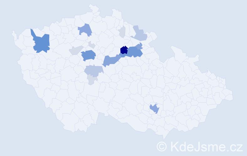 Příjmení: 'Trutnovská', počet výskytů 59 v celé ČR
