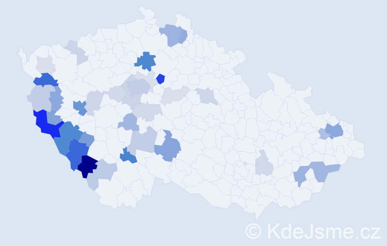 Příjmení: 'Panoš', počet výskytů 122 v celé ČR