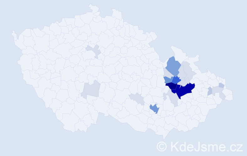 Příjmení: 'Nantlová', počet výskytů 79 v celé ČR