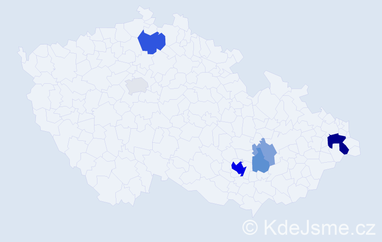 Příjmení: 'Eich', počet výskytů 18 v celé ČR