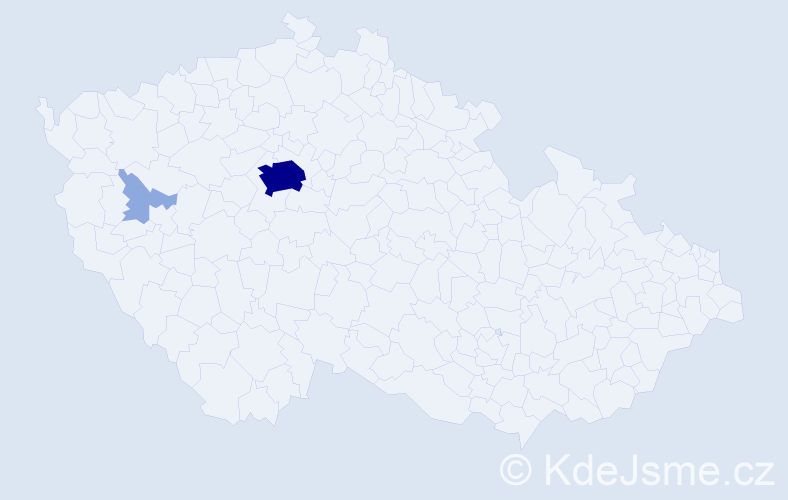 Příjmení: 'Iakovlev', počet výskytů 9 v celé ČR