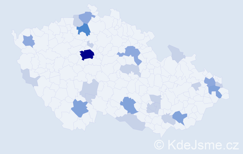 Příjmení: 'Andrášová', počet výskytů 55 v celé ČR