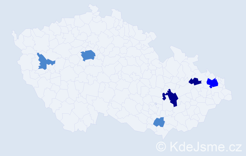 Příjmení: 'Košarišťan', počet výskytů 11 v celé ČR