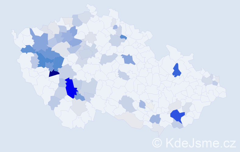 Příjmení: 'Lopatová', počet výskytů 259 v celé ČR