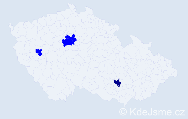 Příjmení: 'Mikić', počet výskytů 5 v celé ČR