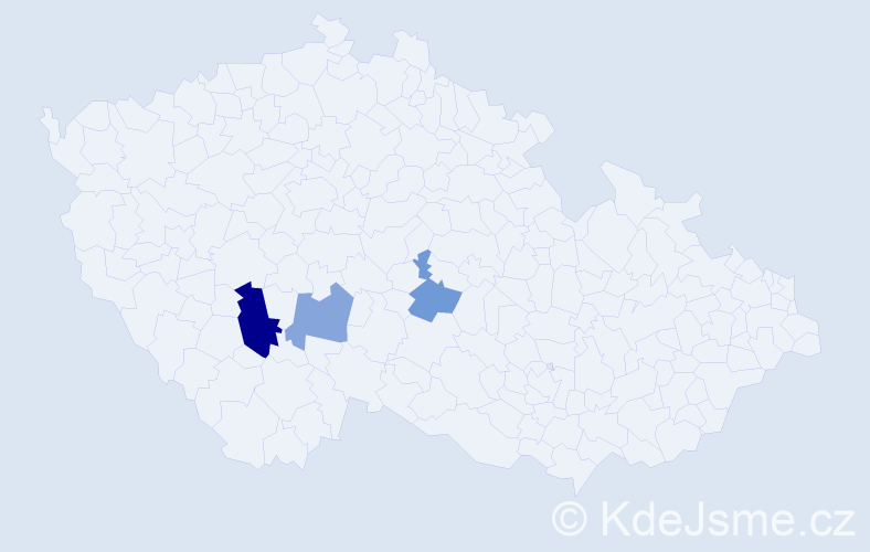 Příjmení: 'Pechušková', počet výskytů 5 v celé ČR