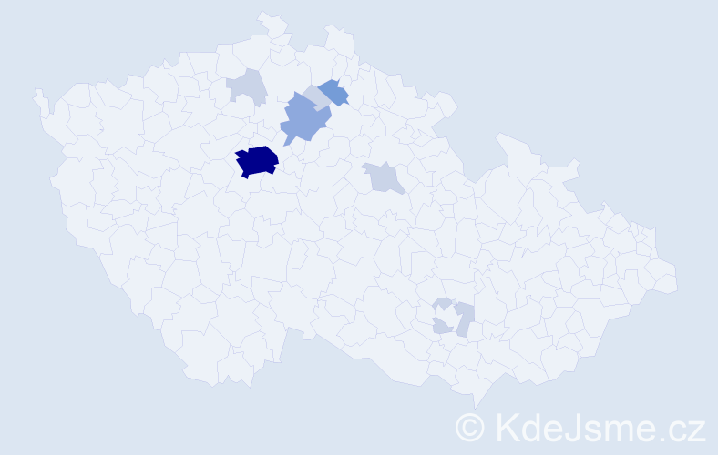Příjmení: 'Teterya', počet výskytů 24 v celé ČR