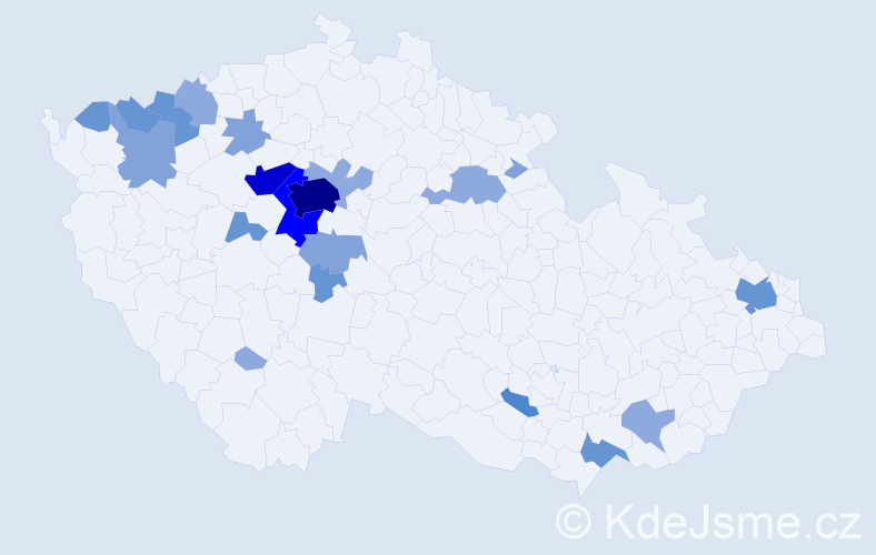 Příjmení: 'Chotaš', počet výskytů 60 v celé ČR