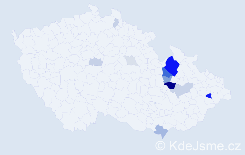 Příjmení: 'Venos', počet výskytů 31 v celé ČR