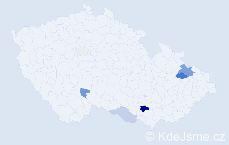 Příjmení: 'Wolinger', počet výskytů 11 v celé ČR