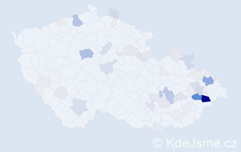 Příjmení: 'Koleček', počet výskytů 234 v celé ČR