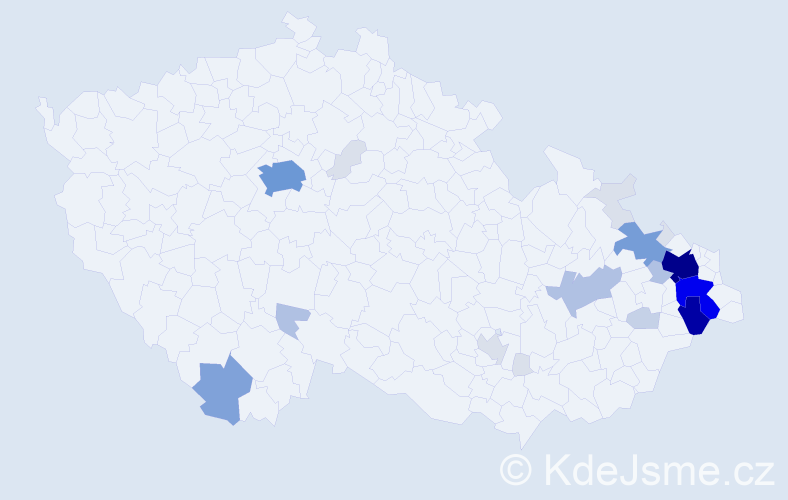 Příjmení: 'Fuciman', počet výskytů 101 v celé ČR