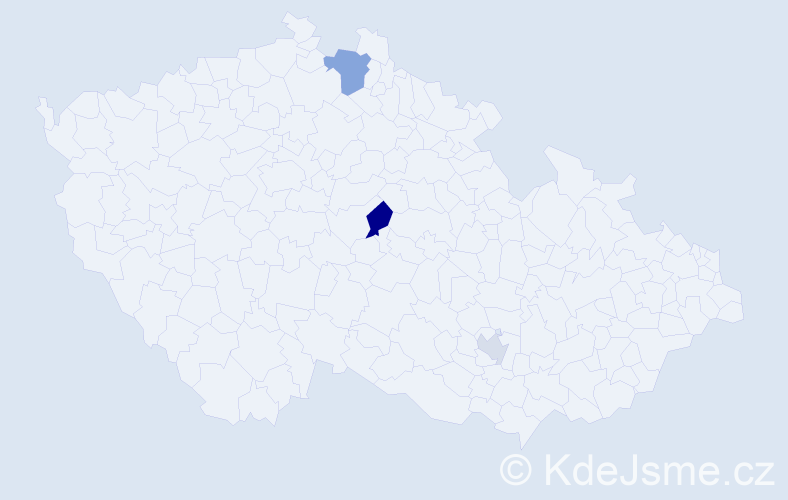 Příjmení: 'Mišutková', počet výskytů 5 v celé ČR
