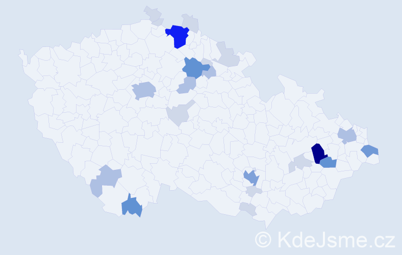 Příjmení: 'Bernkopf', počet výskytů 72 v celé ČR