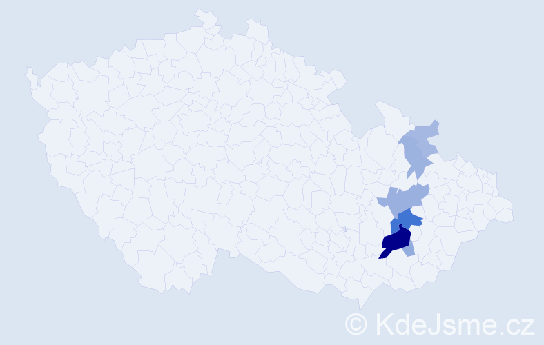 Příjmení: 'Ligurský', počet výskytů 22 v celé ČR