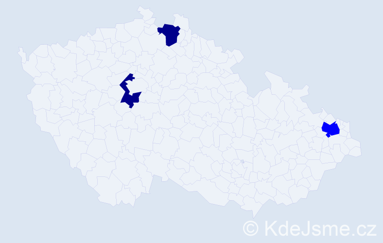 Příjmení: 'Valentko', počet výskytů 8 v celé ČR