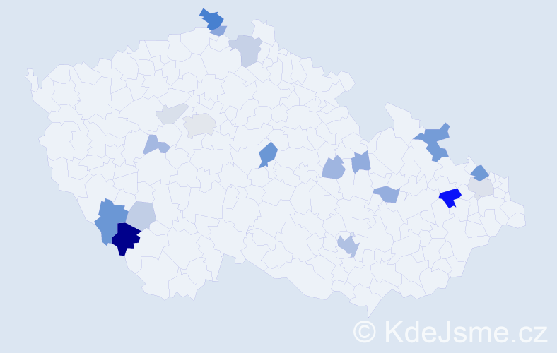 Příjmení: 'Blaschková', počet výskytů 43 v celé ČR