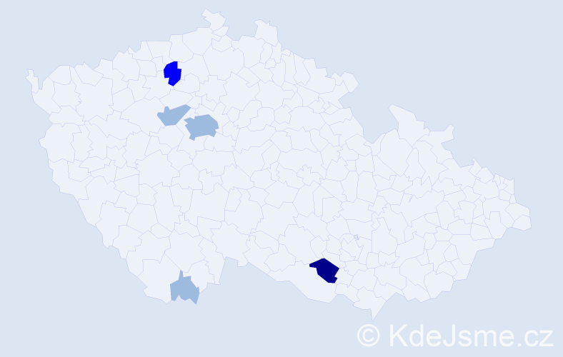 Příjmení: 'Taligová', počet výskytů 10 v celé ČR