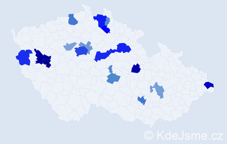 Příjmení: 'Basarab', počet výskytů 49 v celé ČR