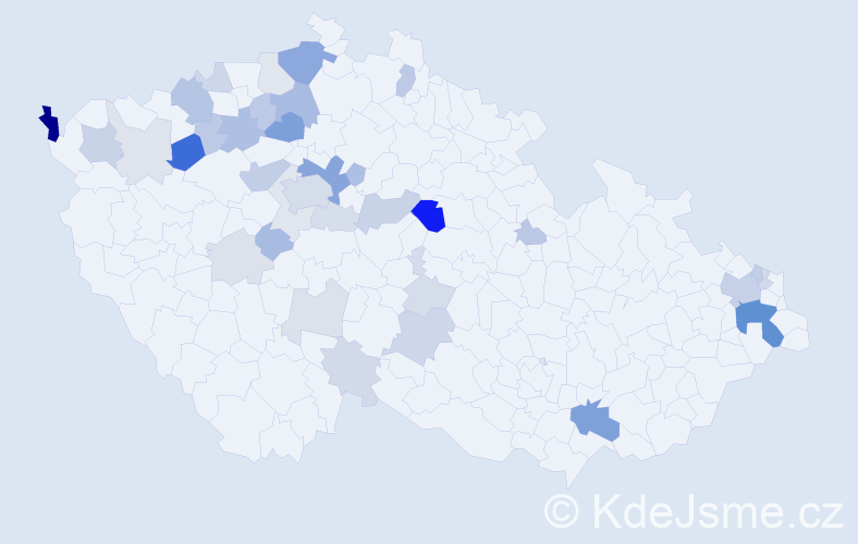 Příjmení: 'Čerňanská', počet výskytů 100 v celé ČR